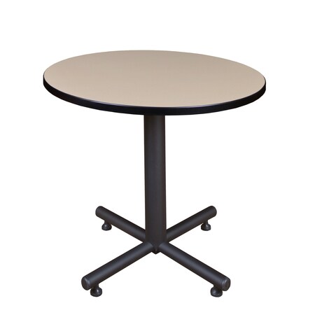Kobe Round Breakroom Table, 30" W, 29" H, Beige TKB30RNDBE